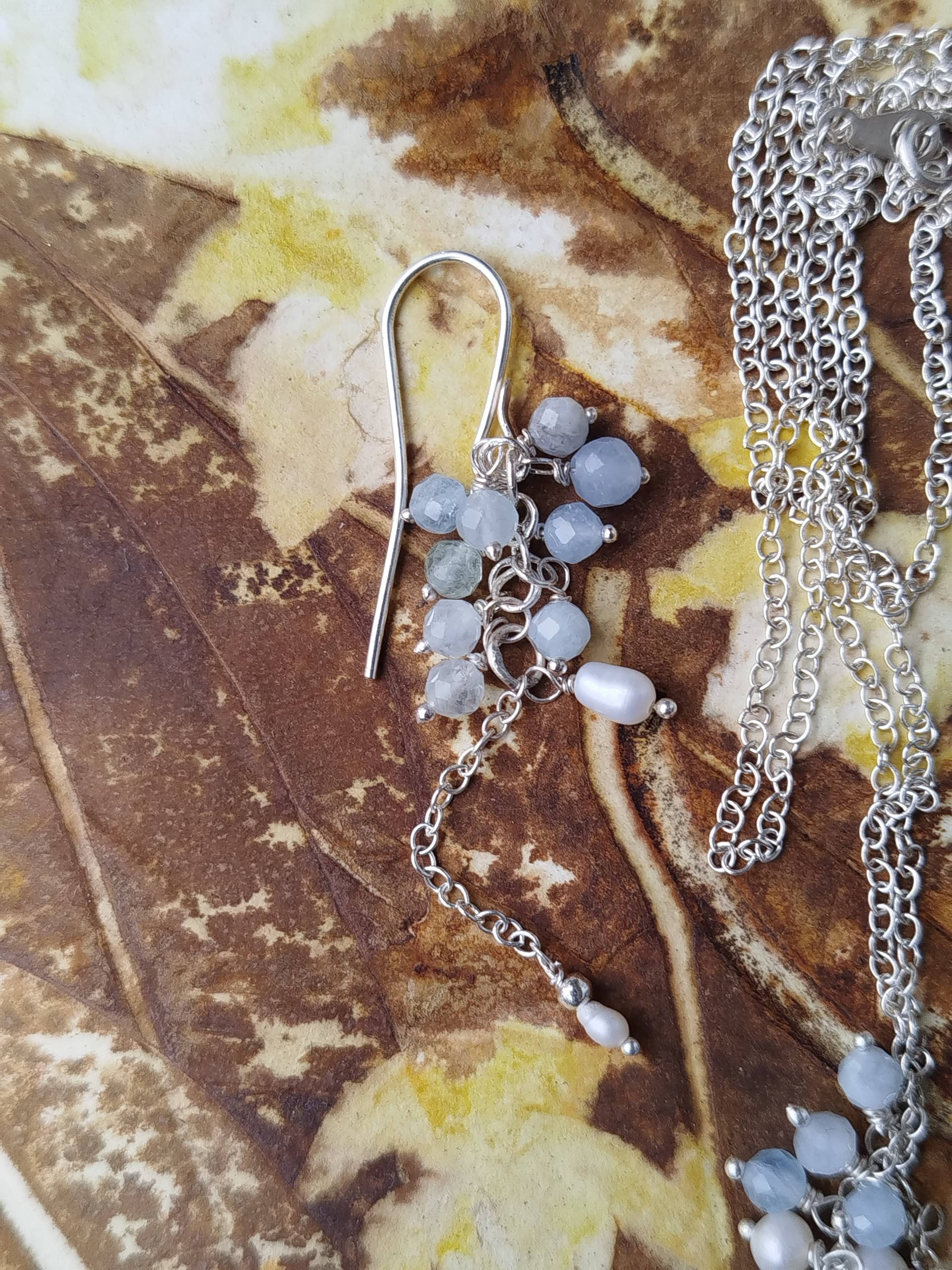 Detail of Candelabra earring and necklace