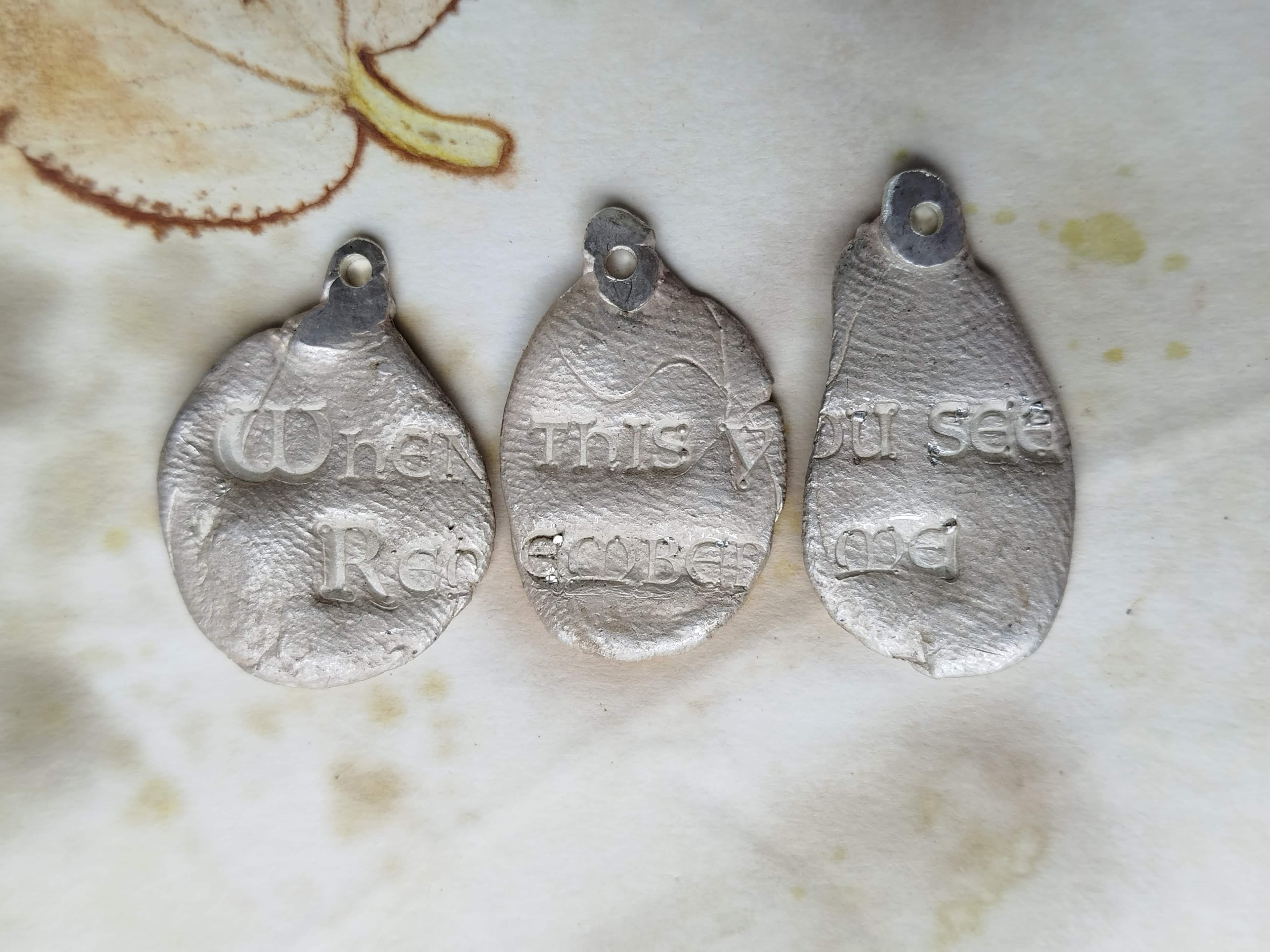 Posies silver pendants