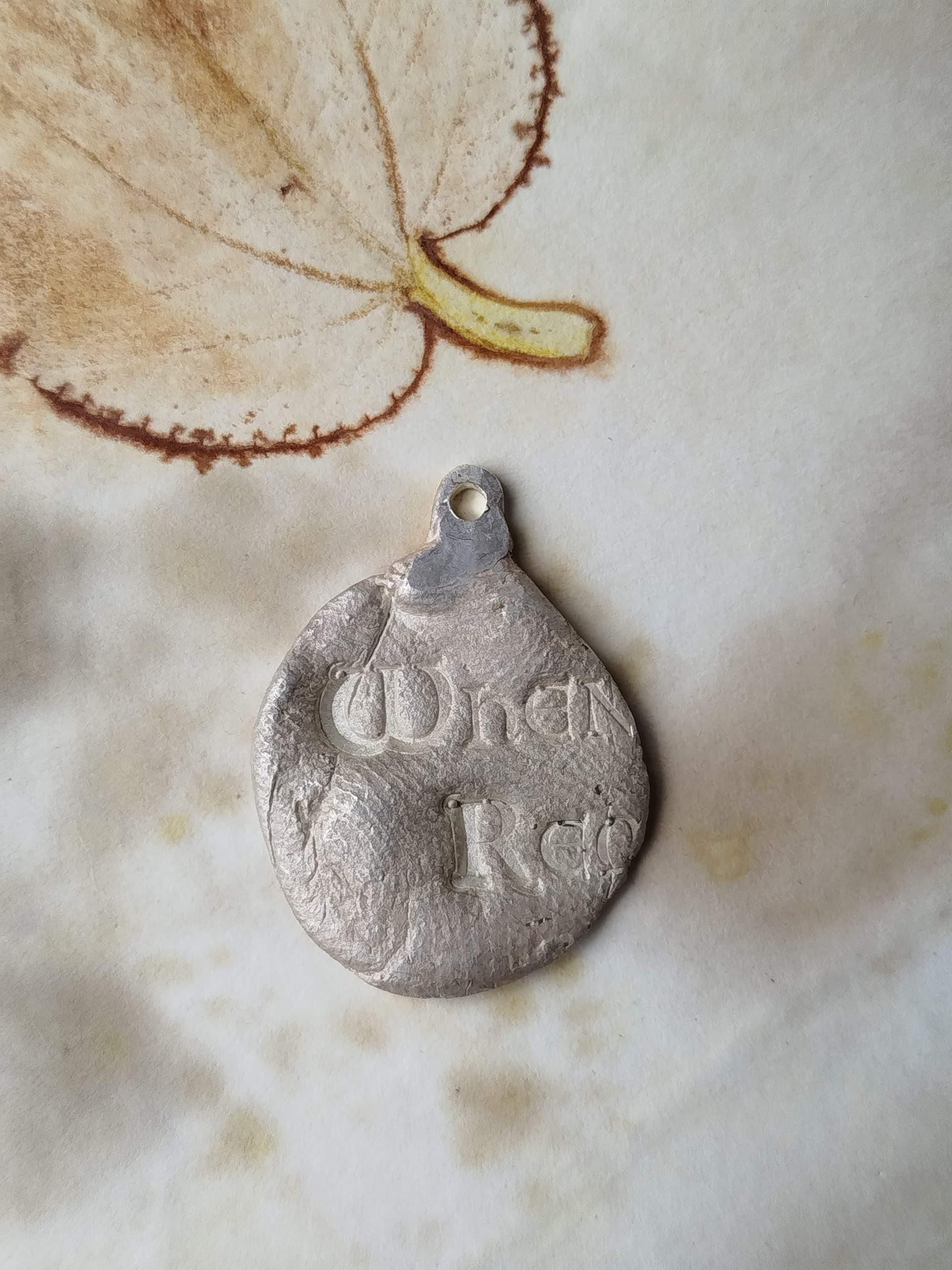 Posies silver pendant detail